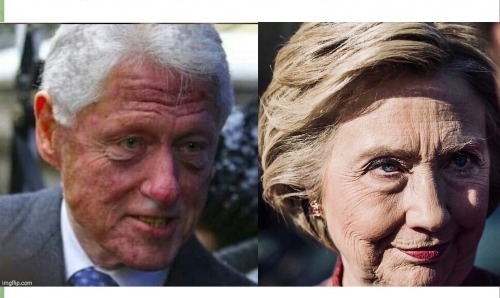 High Quality Jailbait Bill and Evil Hillary current Blank Meme Template