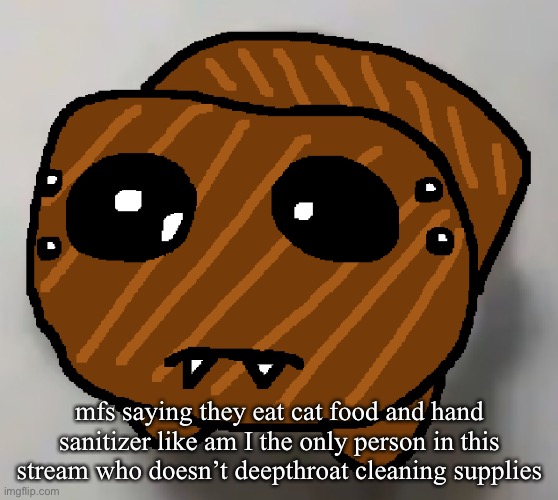 spdr hampter | mfs saying they eat cat food and hand sanitizer like am I the only person in this stream who doesn’t deepthroat cleaning supplies | image tagged in spdr hampter | made w/ Imgflip meme maker