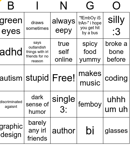 darkwxb bingo temp Blank Meme Template