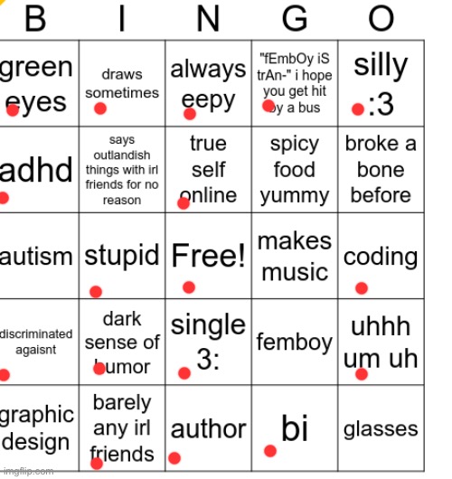 Bingo | image tagged in darkwxb bingo temp | made w/ Imgflip meme maker