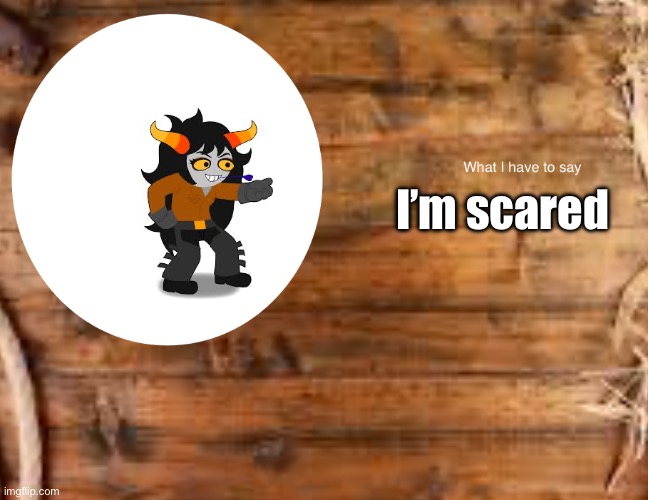 Skylla_Koriga‘S announcement temp | I’m scared | image tagged in skylla_koriga s announcement temp | made w/ Imgflip meme maker