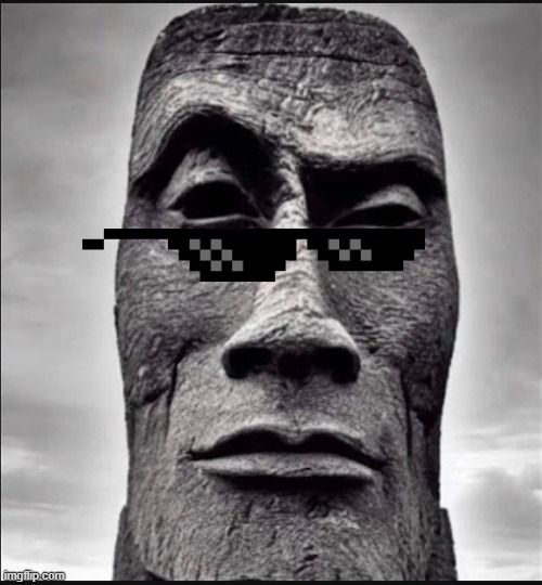 rock moai | image tagged in rock moai | made w/ Imgflip meme maker