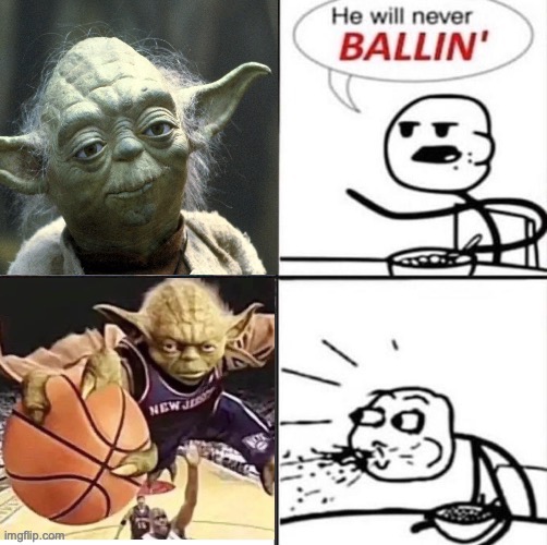 Yoda ballin | image tagged in star wars yoda,clone wars | made w/ Imgflip meme maker