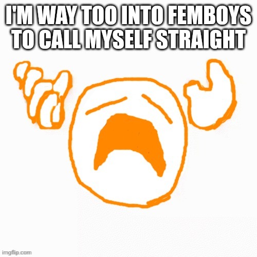 NOOO | I'M WAY TOO INTO FEMBOYS TO CALL MYSELF STRAIGHT | image tagged in nooo | made w/ Imgflip meme maker