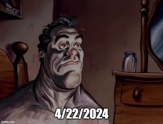 Ren and stimpy wake up | 4/22/2024 | image tagged in ren and stimpy wake up | made w/ Imgflip meme maker