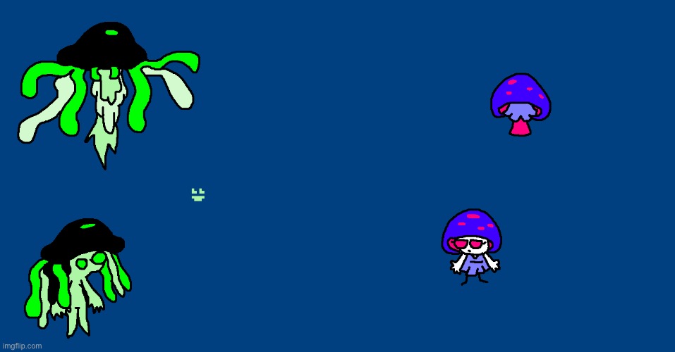 Mushroom and jellyfish swapped | image tagged in drawing | made w/ Imgflip meme maker
