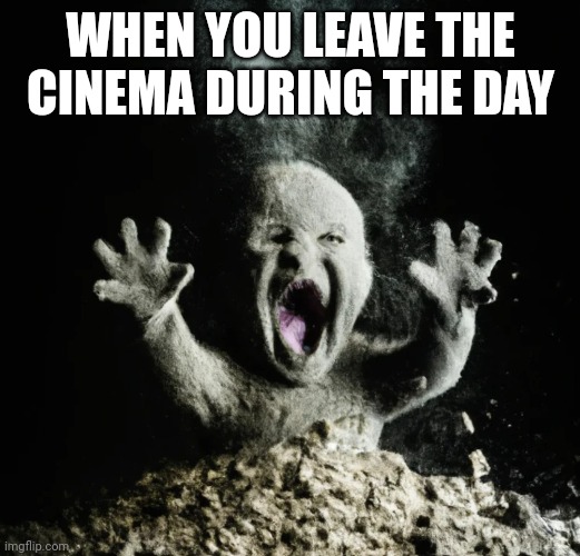 Facts | WHEN YOU LEAVE THE CINEMA DURING THE DAY | image tagged in fun,memes | made w/ Imgflip meme maker