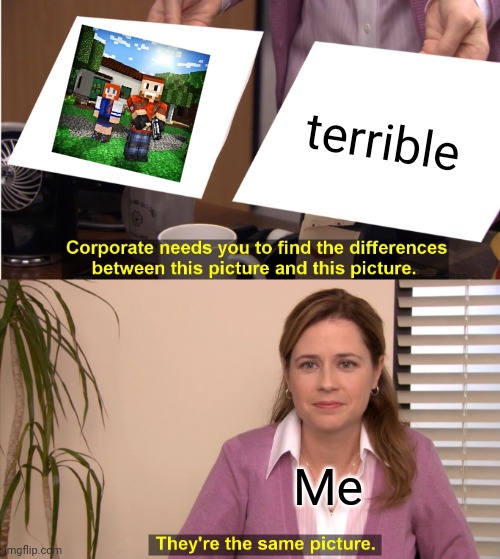 Why I don't like campaign.. | terrible; Me | image tagged in memes,they're the same picture | made w/ Imgflip meme maker