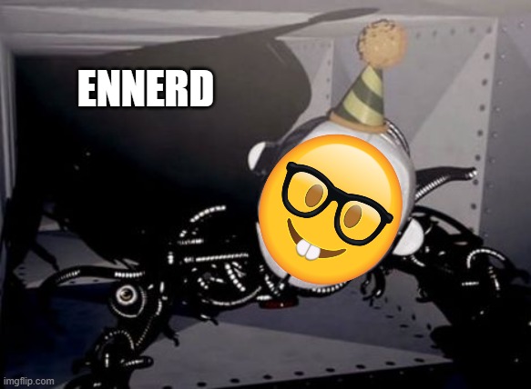 Party Hard Ennard | ENNERD | image tagged in party hard ennard | made w/ Imgflip meme maker