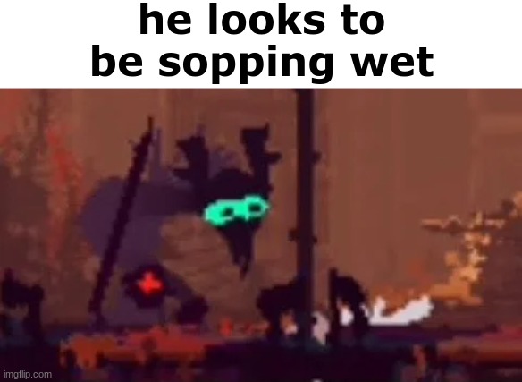 he looks to be sopping wet | made w/ Imgflip meme maker