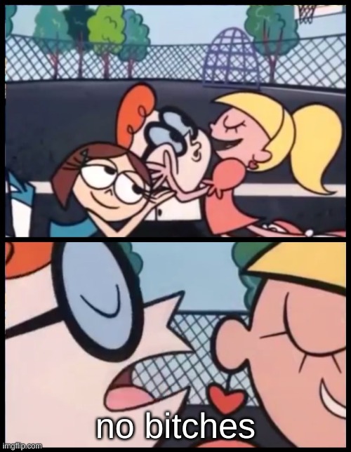 Say it Again, Dexter | no bitches | image tagged in memes,say it again dexter | made w/ Imgflip meme maker