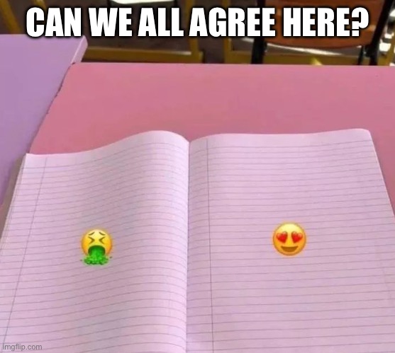 Real | CAN WE ALL AGREE HERE? | image tagged in notebooks,relatable,school | made w/ Imgflip meme maker