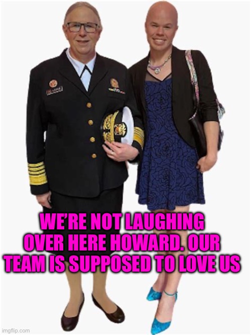 Team lavine | WE’RE NOT LAUGHING OVER HERE HOWARD. OUR TEAM IS SUPPOSED TO LOVE US | image tagged in team lavine | made w/ Imgflip meme maker
