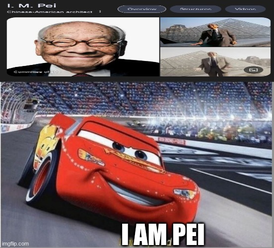 i am pei | I AM PEI | image tagged in i am speed | made w/ Imgflip meme maker