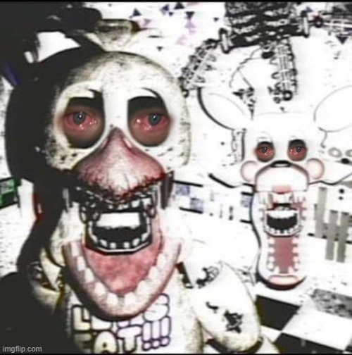 Withered chica and mangle ?️??️ | image tagged in withered chica and mangle | made w/ Imgflip meme maker