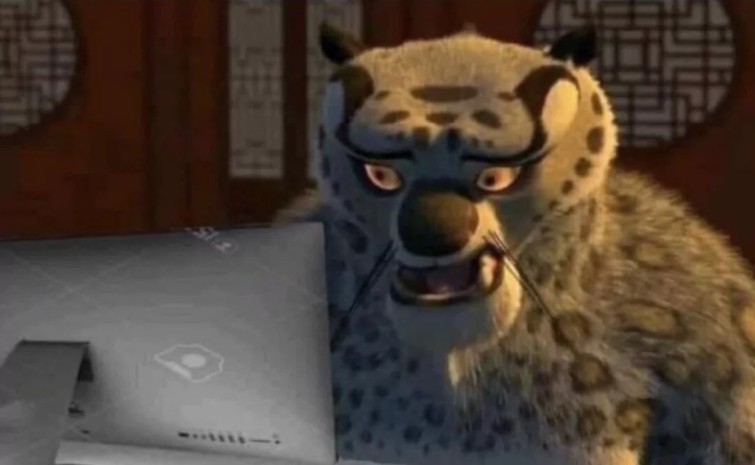High Quality shocked tai lung Blank Meme Template