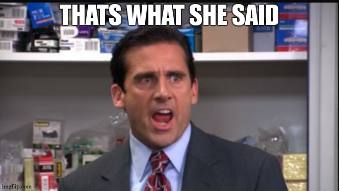 THATS WHAT SHE SAID | image tagged in that's what she said the office michael scott | made w/ Imgflip meme maker