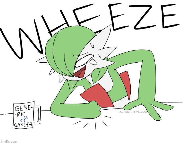 image tagged in wheezing gardevoir | made w/ Imgflip meme maker
