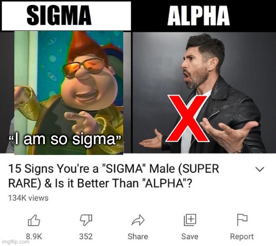 15 signs your a | “I am so sigma” | image tagged in 15 signs your a,carl wheezer,memes | made w/ Imgflip meme maker