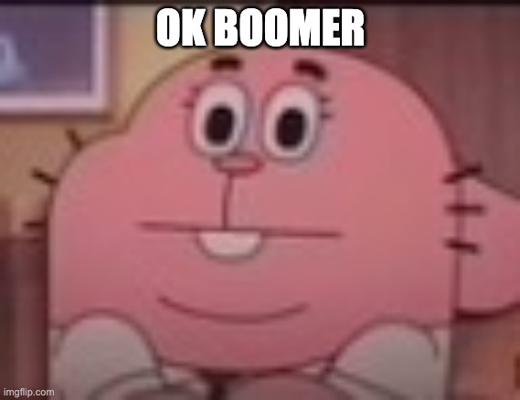 Richard Watterson staring | OK BOOMER | image tagged in richard watterson staring | made w/ Imgflip meme maker