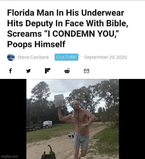 Daily Dose of Florida Man #1 | image tagged in florida man,ohio,skibidi toilet | made w/ Imgflip meme maker