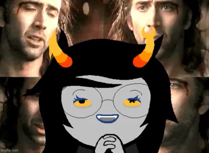 why does she like nicholas cage now | made w/ Imgflip meme maker