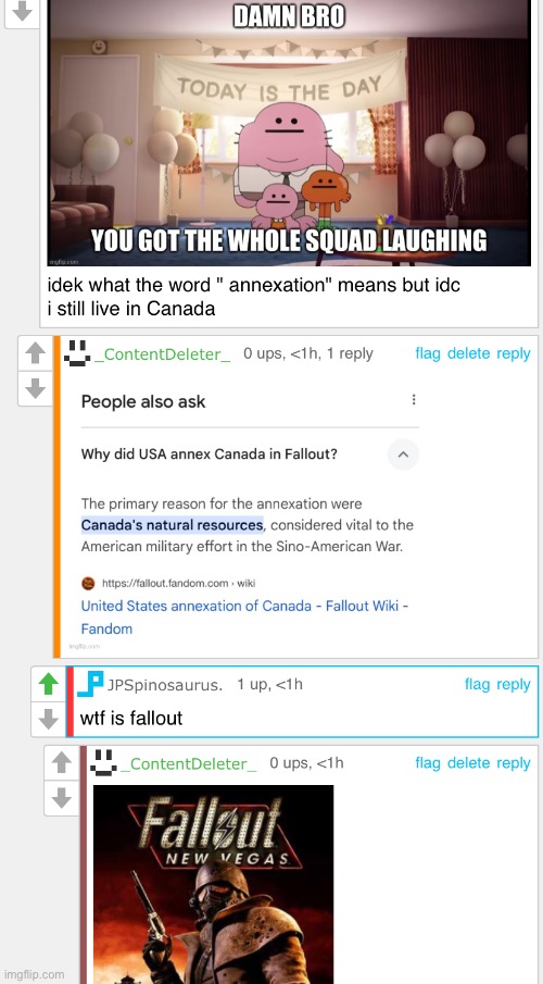 Idk I never played fallout | made w/ Imgflip meme maker