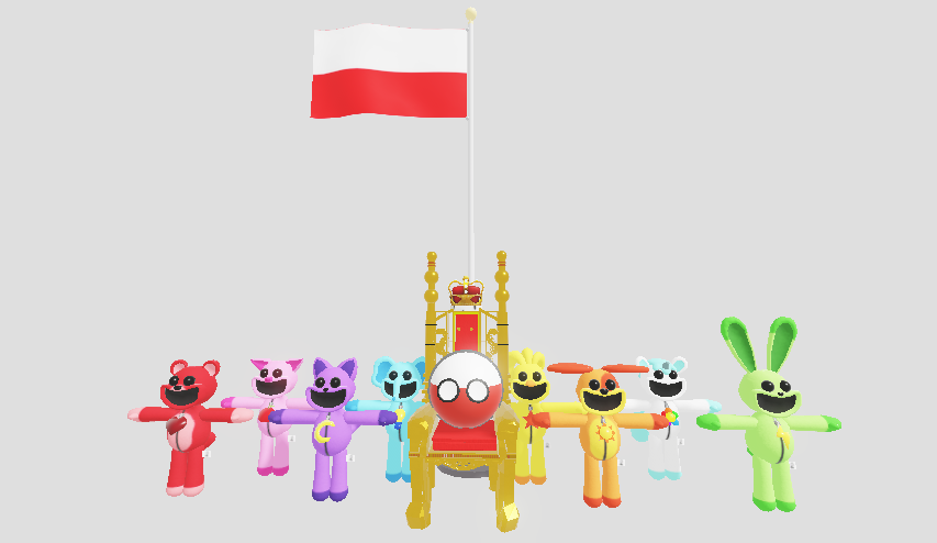 High Quality poland colonizes smiling critters Blank Meme Template