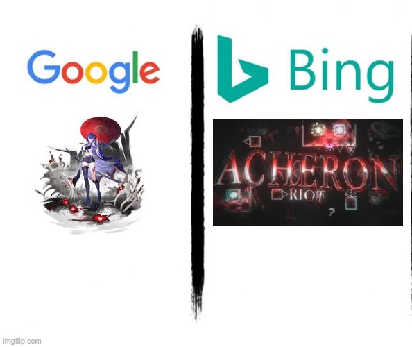 which one is better | image tagged in google v bing | made w/ Imgflip meme maker