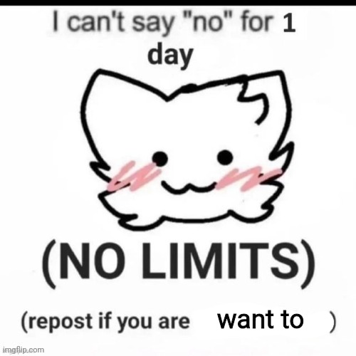 I can’t say no | want to | image tagged in i can t say no | made w/ Imgflip meme maker