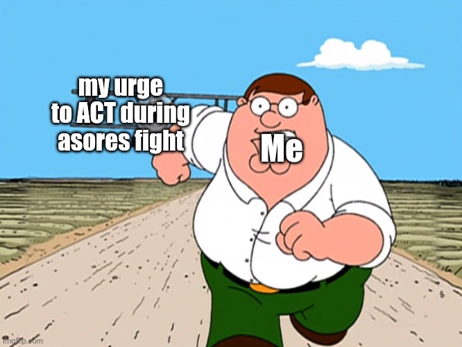 How To Decrease Your Chance Of Winning Tutorial | my urge to ACT during asores fight; Me | image tagged in peter griffin running away,asgore,undertale | made w/ Imgflip meme maker