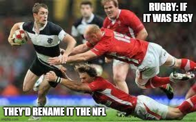 memes by Brad Rugby and the NFL - humor | RUGBY: IF IT WAS EASY; THEY'D RENAME IT THE NFL | image tagged in sports,funny,nfl memes,rugby,humor | made w/ Imgflip meme maker