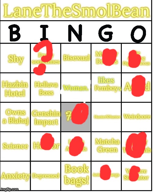 Updated LaneTheSmolBean2 Bingo! | image tagged in updated lanethesmolbean2 bingo | made w/ Imgflip meme maker