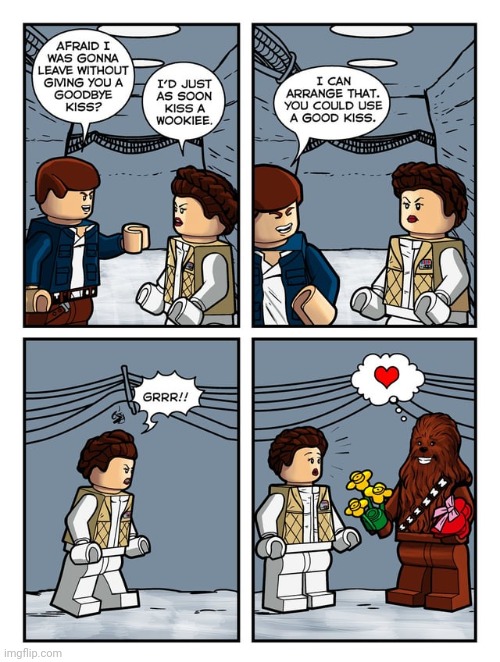 Wookiee | image tagged in kiss,legos,lego,comics,comics/cartoons,kisses | made w/ Imgflip meme maker