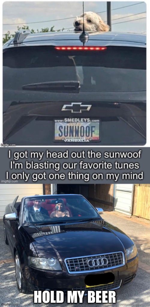 Convertible > Sunroof | HOLD MY BEER | image tagged in convertible,sun,roof | made w/ Imgflip meme maker