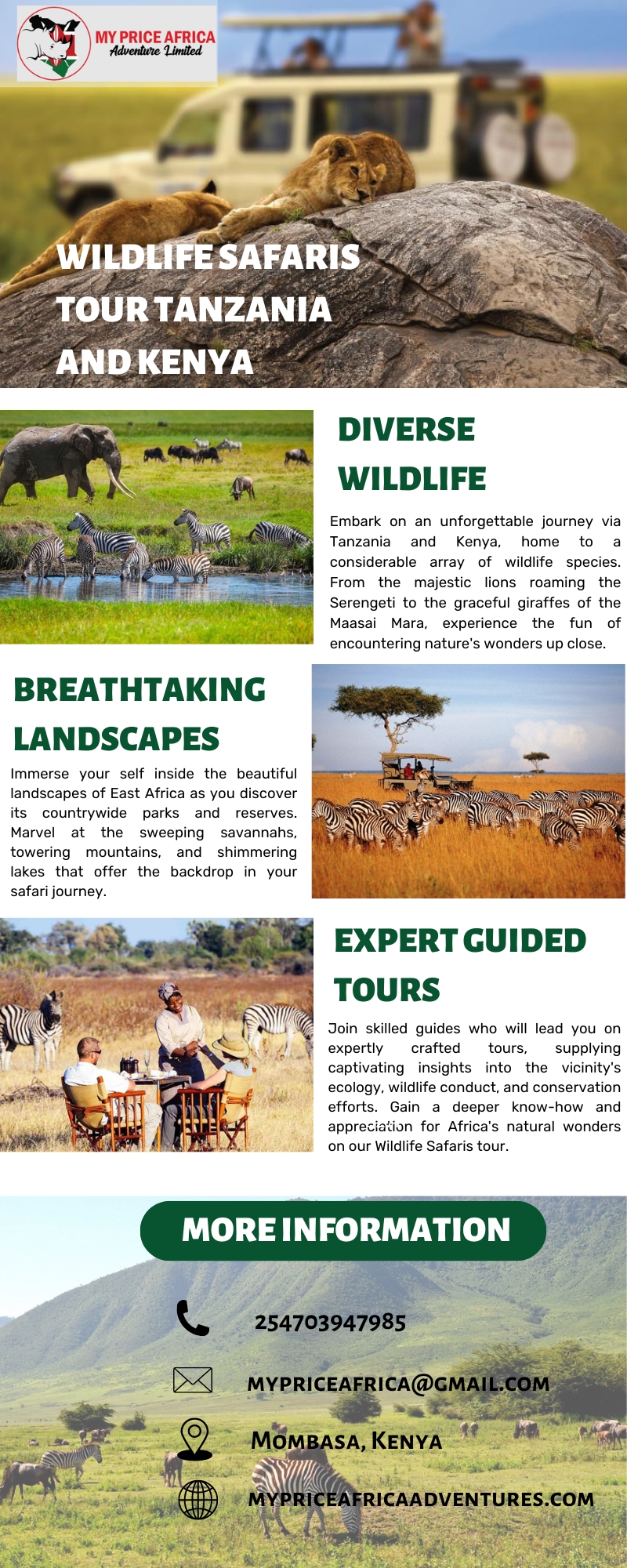 High Quality Wildlife Safaris Tour Tanzania And Kenya Blank Meme Template