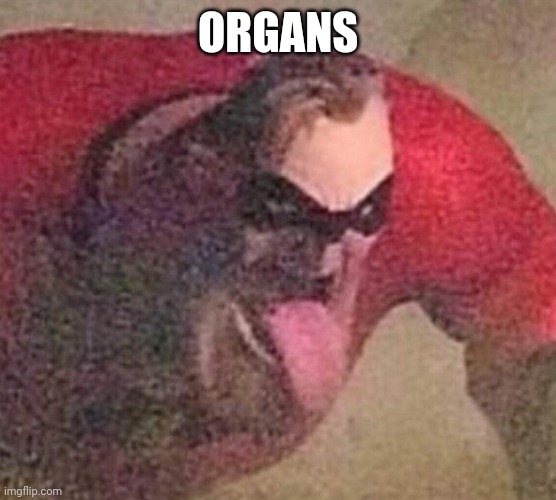 Mr. Incredible tongue | ORGANS | image tagged in mr incredible tongue | made w/ Imgflip meme maker
