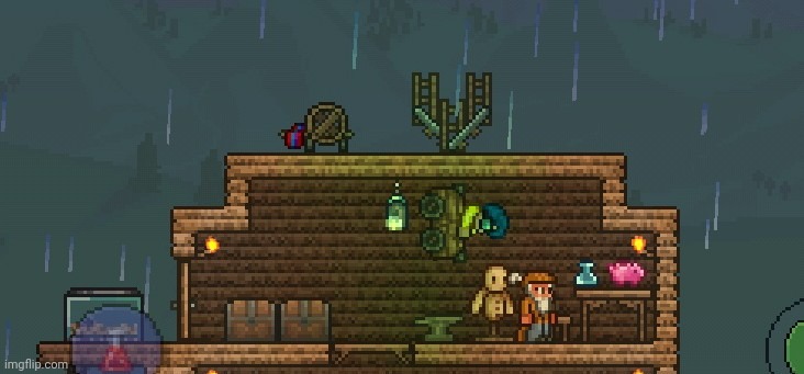 Just a normal day on Terraria! | image tagged in terraria,gaming,video games,screenshot,mobile | made w/ Imgflip meme maker