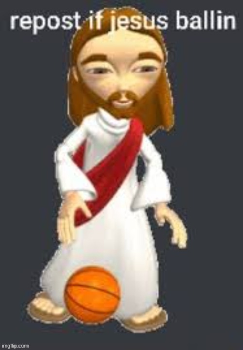 High Quality jesus ballin Blank Meme Template