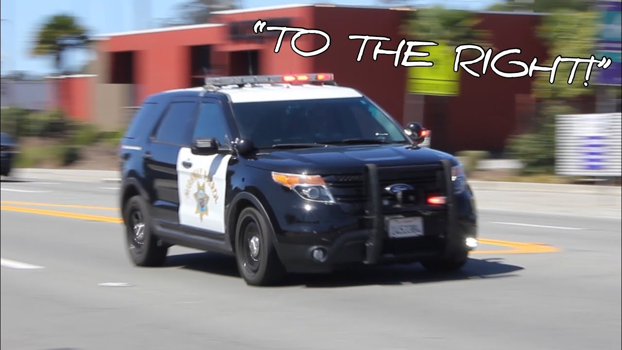 High Quality chp police car responding Blank Meme Template