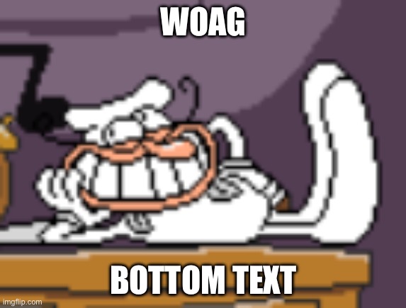 Woag | WOAG BOTTOM TEXT | image tagged in woag | made w/ Imgflip meme maker