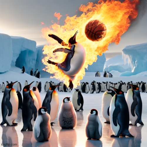 he ballin?? | image tagged in epic penguin | made w/ Imgflip meme maker