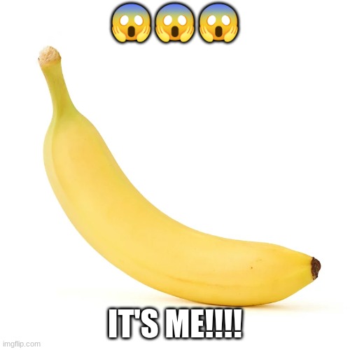 i'm joking about my username BTW | 😱😱😱; IT'S ME!!!! | image tagged in banana | made w/ Imgflip meme maker