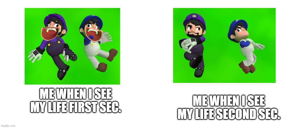 Bro so true | ME WHEN I SEE MY LIFE FIRST SEC. ME WHEN I SEE MY LIFE SECOND SEC. | image tagged in smg4 and smg3 watching clouds | made w/ Imgflip meme maker