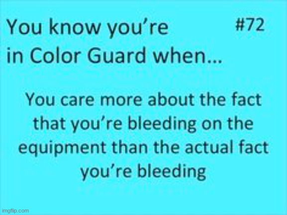 Not my meme but is funny Color Gaurd | image tagged in color gaurd | made w/ Imgflip meme maker