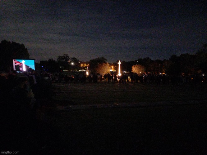 Anzac day, dawn service | made w/ Imgflip meme maker