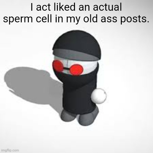 juan | I act liked an actual sperm cell in my old ass posts. | image tagged in juan | made w/ Imgflip meme maker