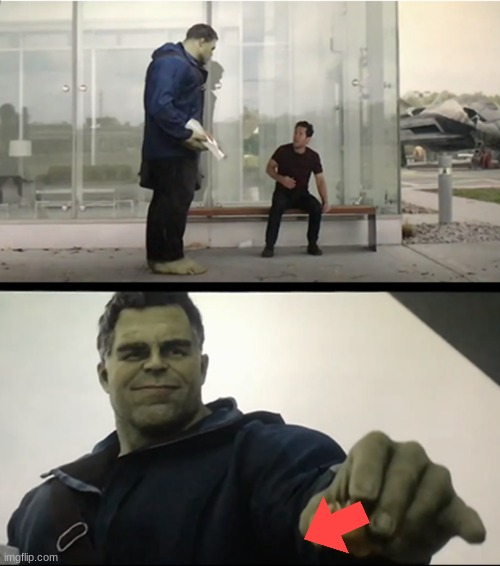 image tagged in hulk gives antman taco | made w/ Imgflip meme maker