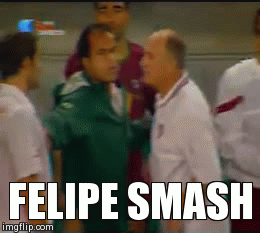 Felipe Luiz Scolari smash | FELIPE SMASH | image tagged in gifs | made w/ Imgflip video-to-gif maker