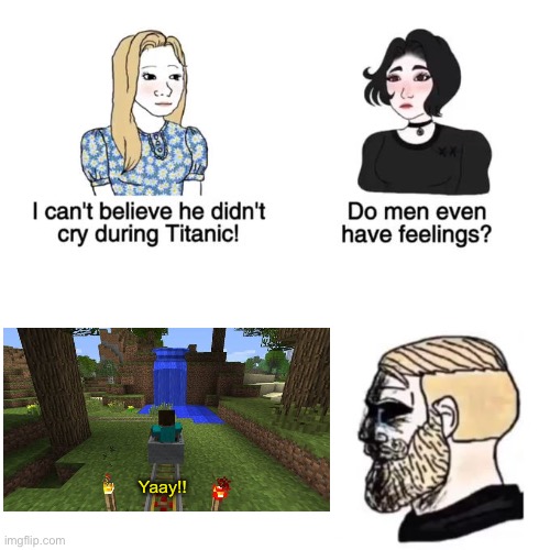 we all miss the old minecraft | Yaay!! | image tagged in i cant believe he didnt cry | made w/ Imgflip meme maker